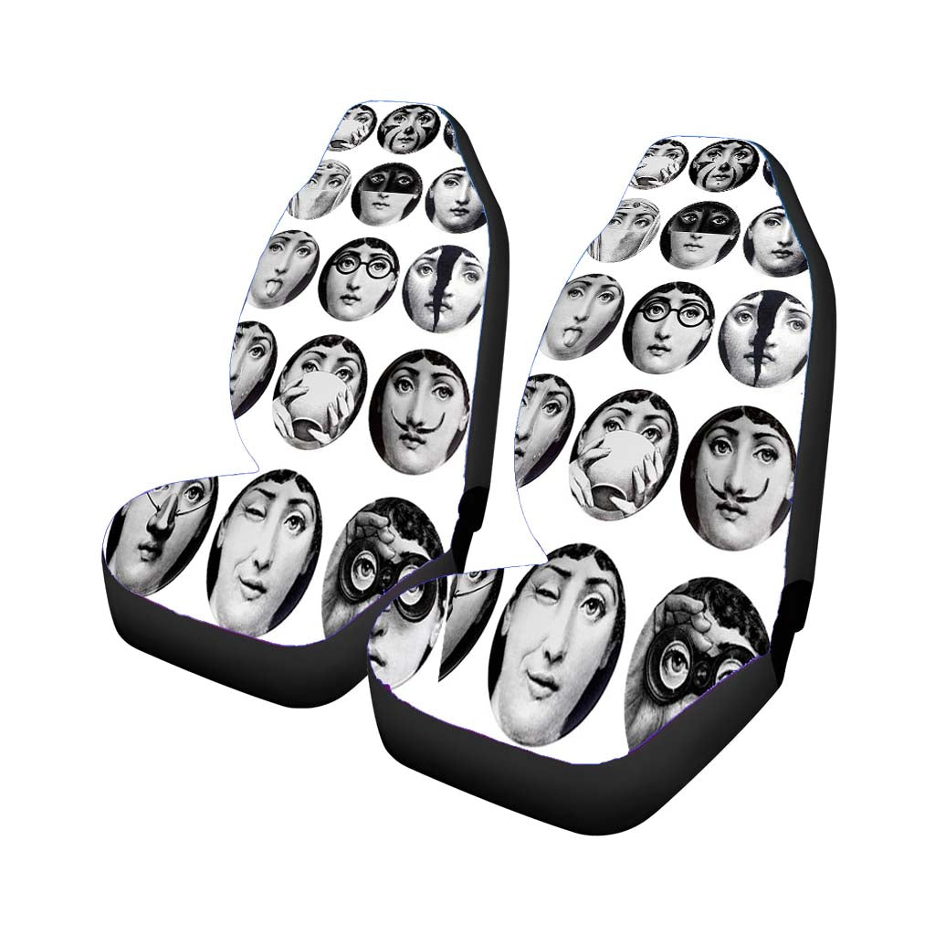 Fornasetti Face Car Seat Covers