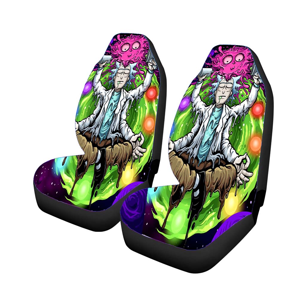 Rick And Morty Trippy Art Purple Car Seat Covers