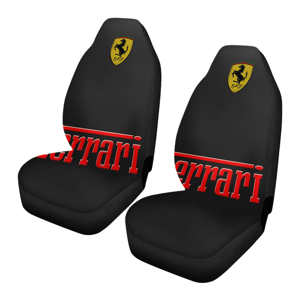 Ferrari Gray Pattern Car Seat Covers