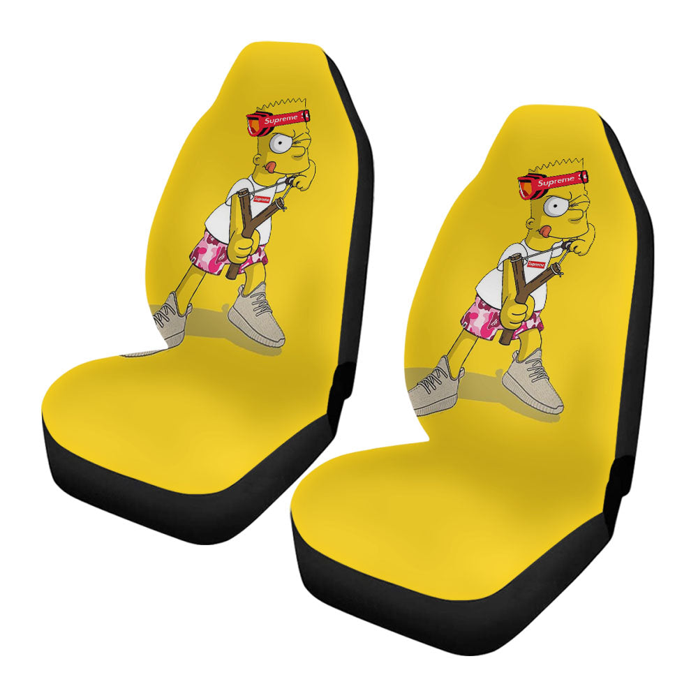 Hypebeast Bart Simpson Yellow Car Seat Covers