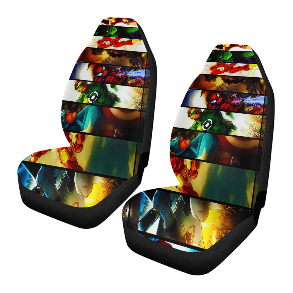 Marvel Dc Comic Heroes Collage Car Seat Covers