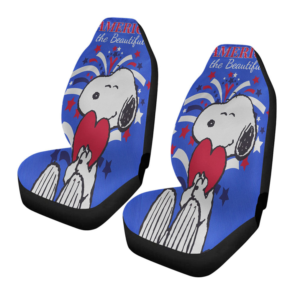 Peanuts America The Beautiful Snoopy Car Seat Covers