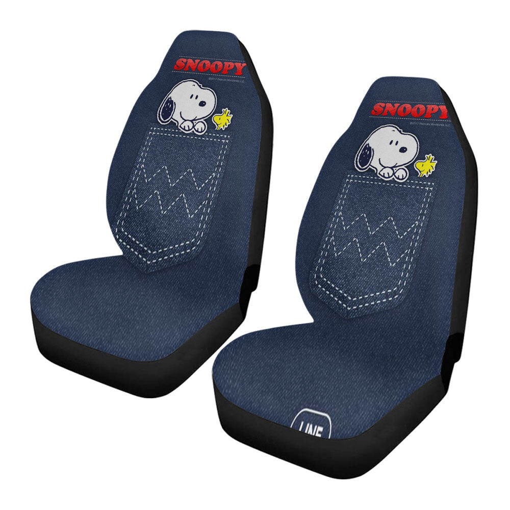 Snoopy Pocket Friend Car Seat Covers