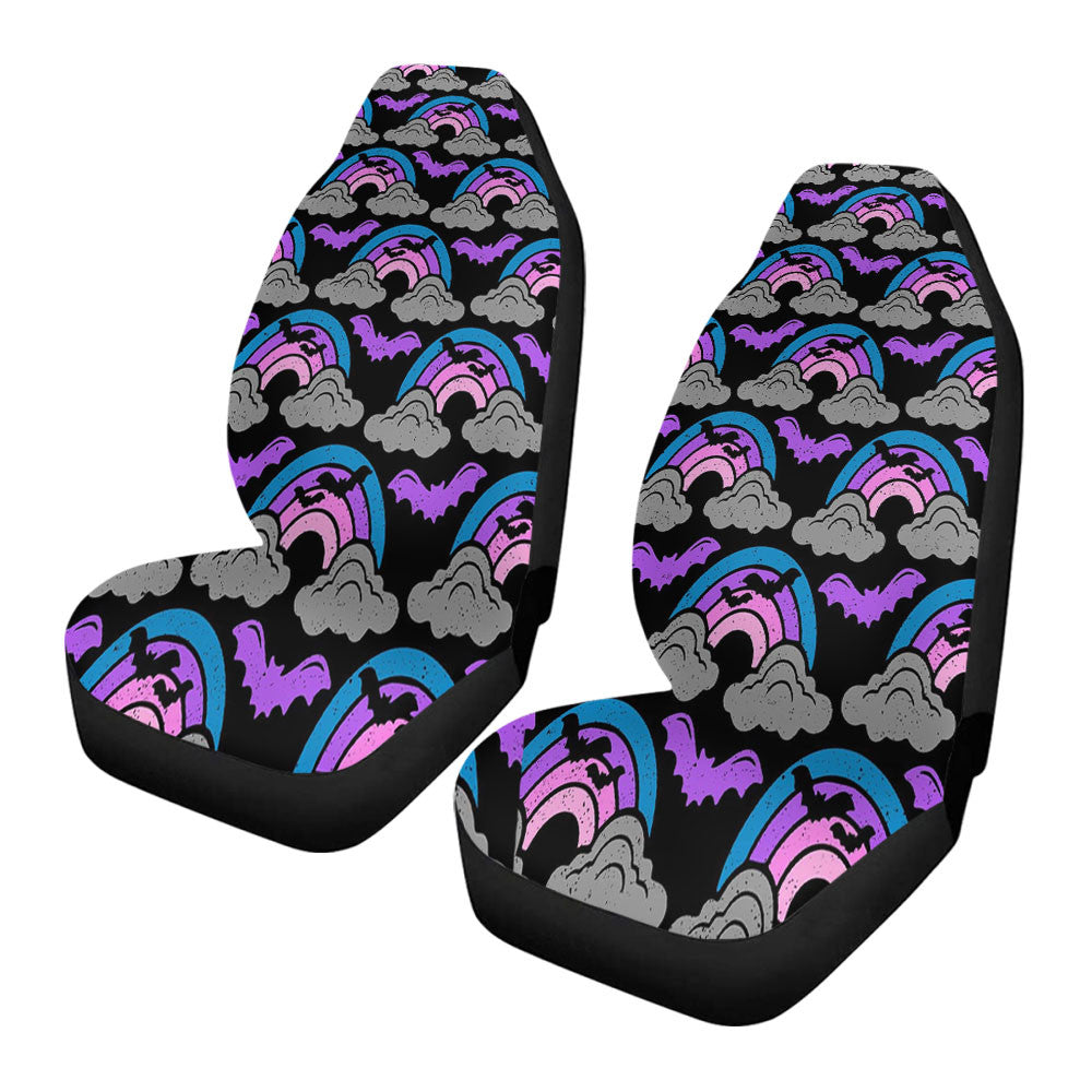 Spooky Halloween Rainbow Pattern Car Seat Covers