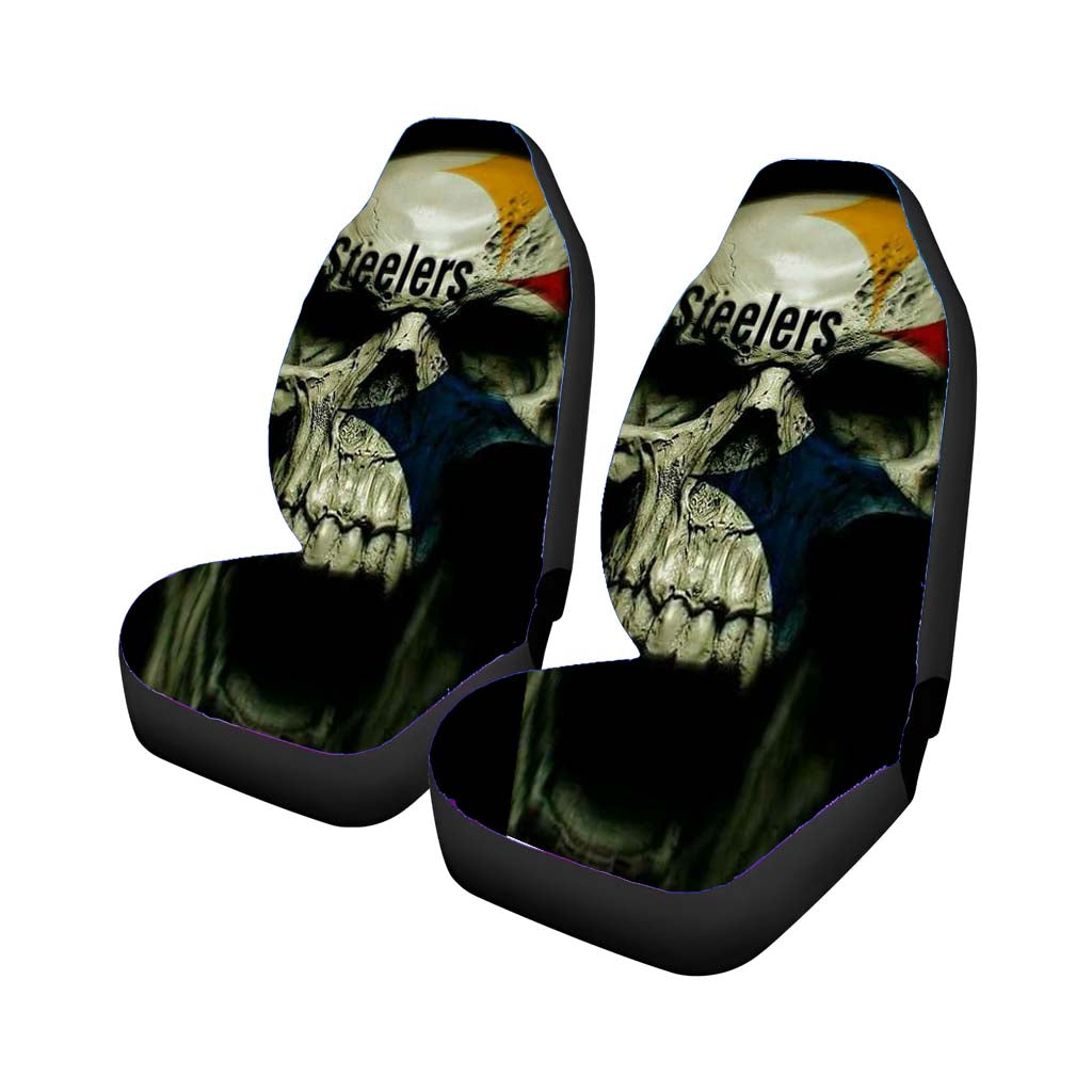 3D Skull Pittsburgh Steelers car Seat Covers