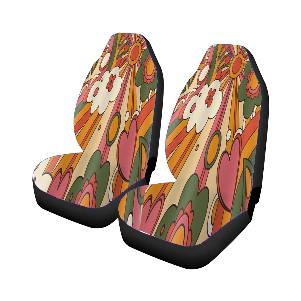 70S Groovy Sunshine car Seat Covers