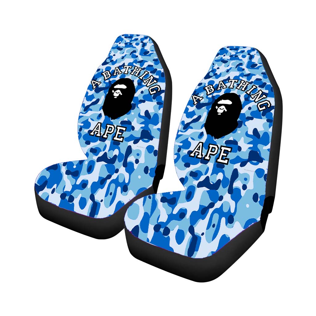 A Bathing Ape Blue car Seat Covers