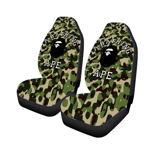 A Bathing Ape Green car Seat Covers