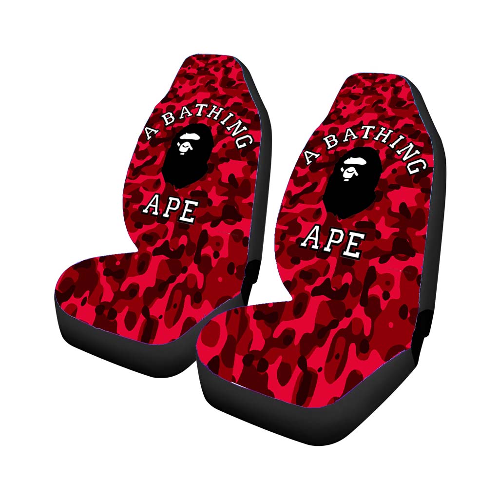 A Bathing Ape Red car Seat Covers