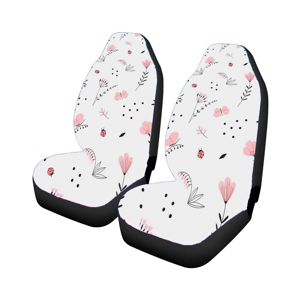 Abstract Flower Butterfly And Bugs car Seat Covers
