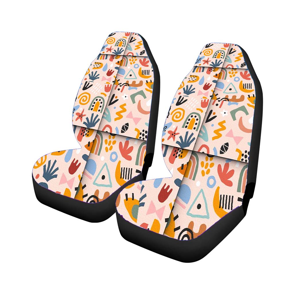 Abstract Havana Patterns Peach car Seat Covers