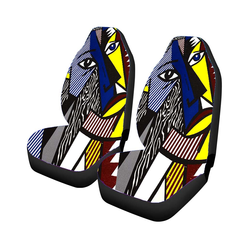 Abstract Painting Color Head By Roy Lichtenstein car Seat Covers