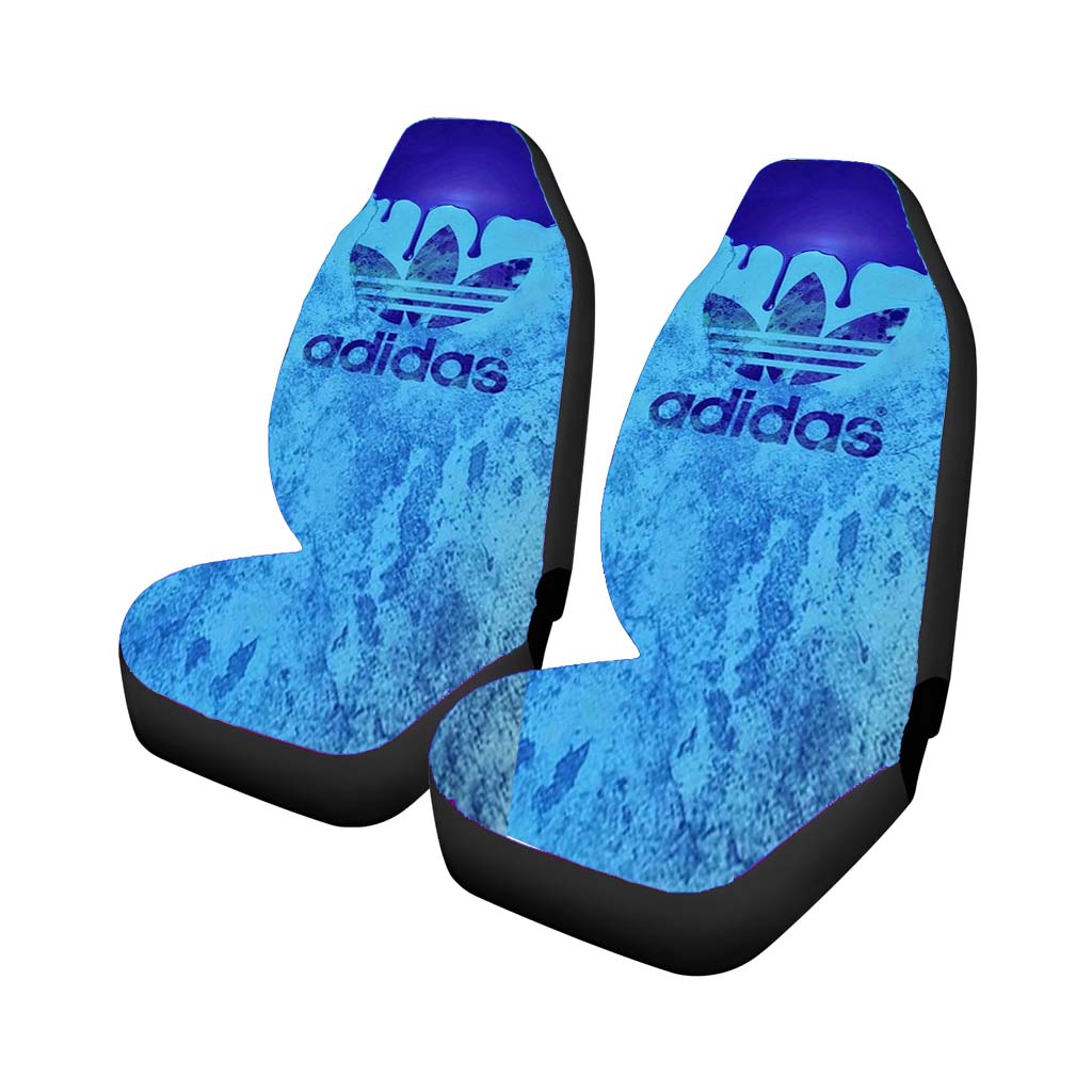 Adidas Logo Blue Liquid car Seat Covers