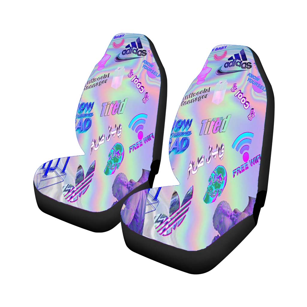 Aesthetic Vaporwave car Seat Covers