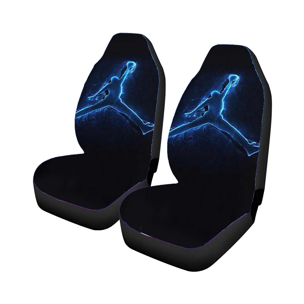 Air Jordan Logo Neon car Seat Covers