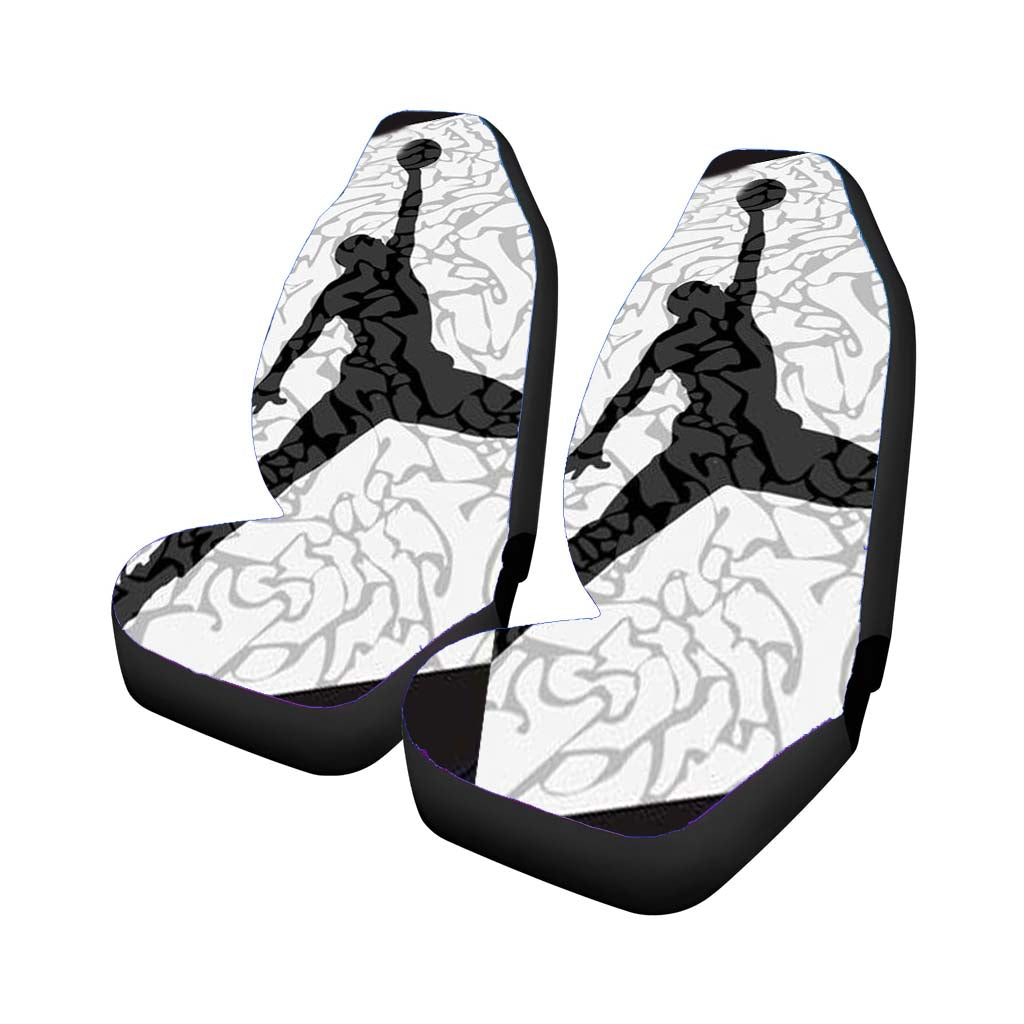 Air Jordan White Texture car Seat Covers