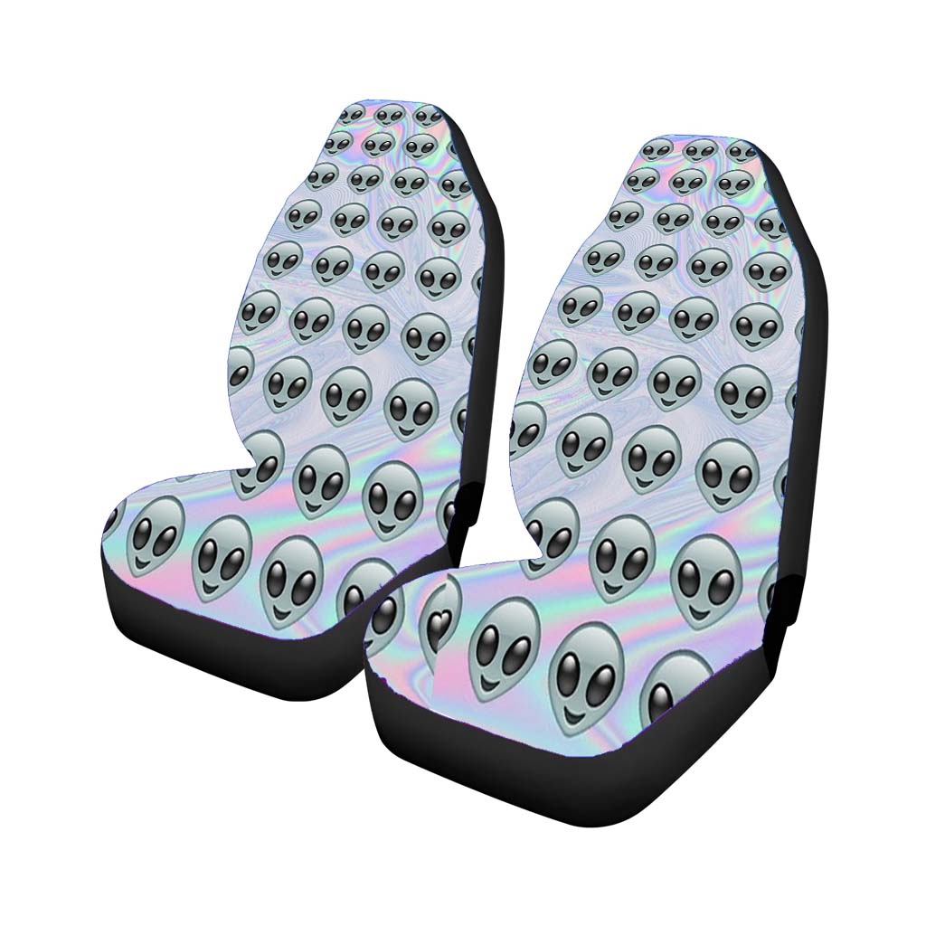 Alien Pattern Emoticon Holo car Seat Covers