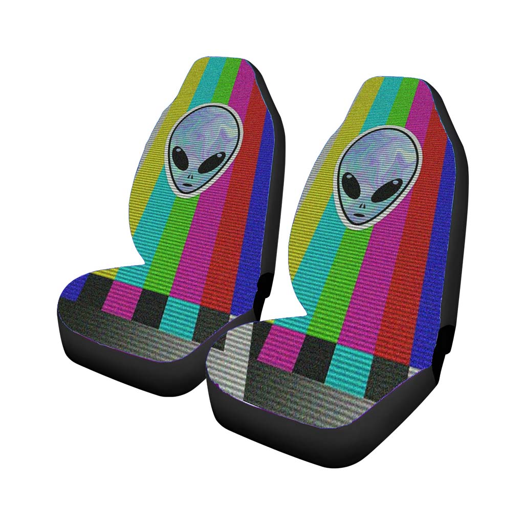 Alien Television Lost Signal Pattern car Seat Covers