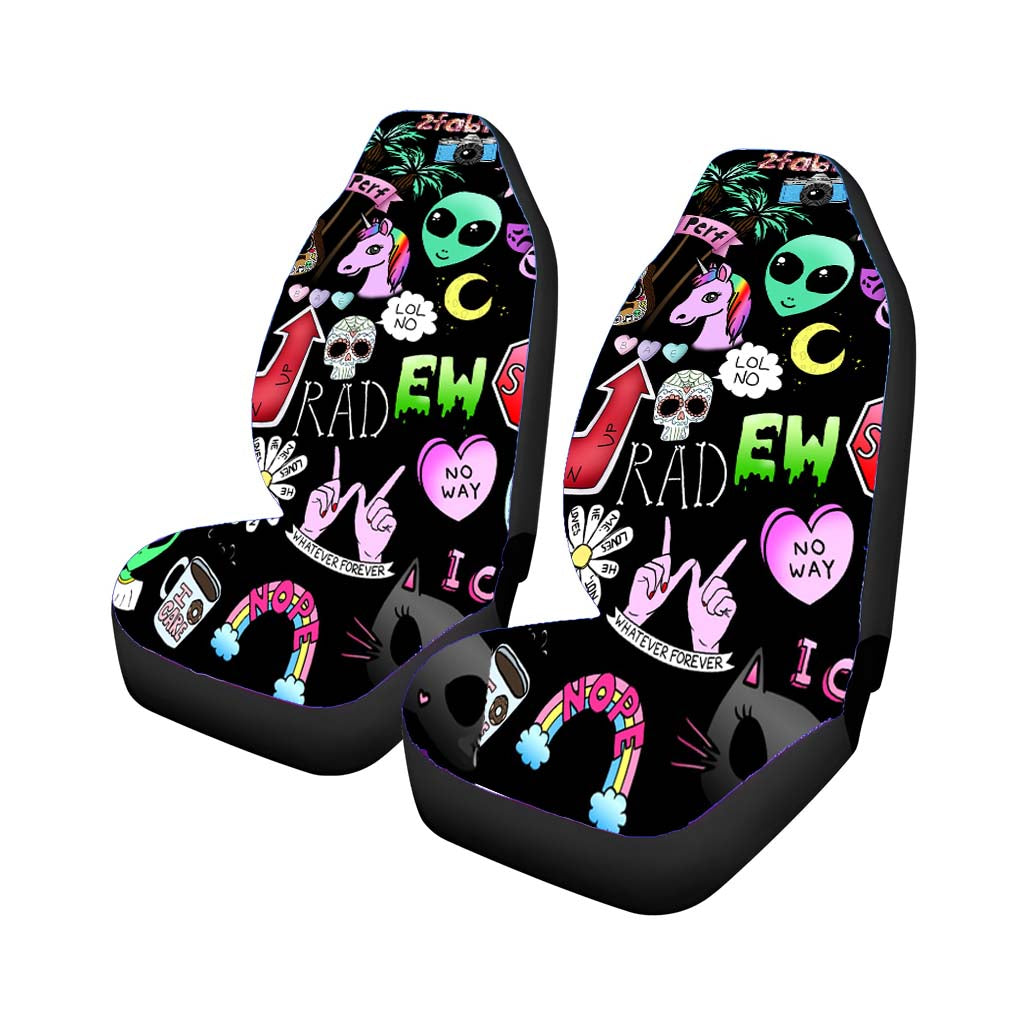 Alien Unicorn Collage car Seat Covers