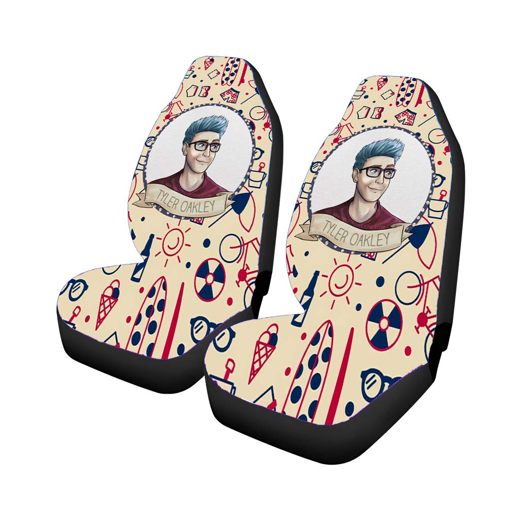 Animated Tyler Oakley Beach Themed Wallpaper car Seat Covers
