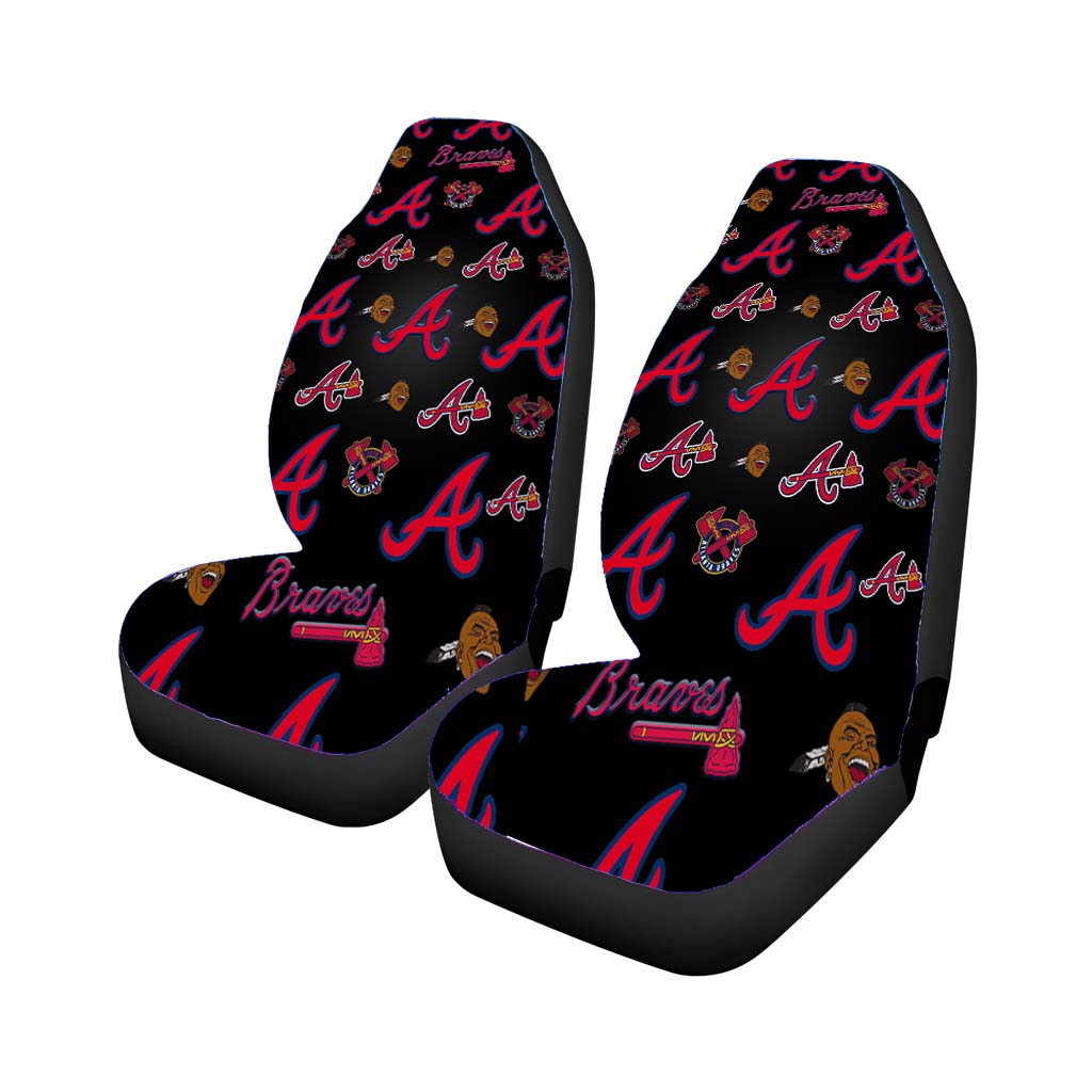 Atlanta Braves Logo Pattern Black car Seat Covers