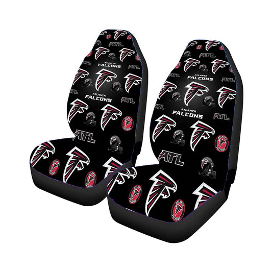 Atlanta Falcons Logo Pattern Black Universal Fit Car Seat Covers