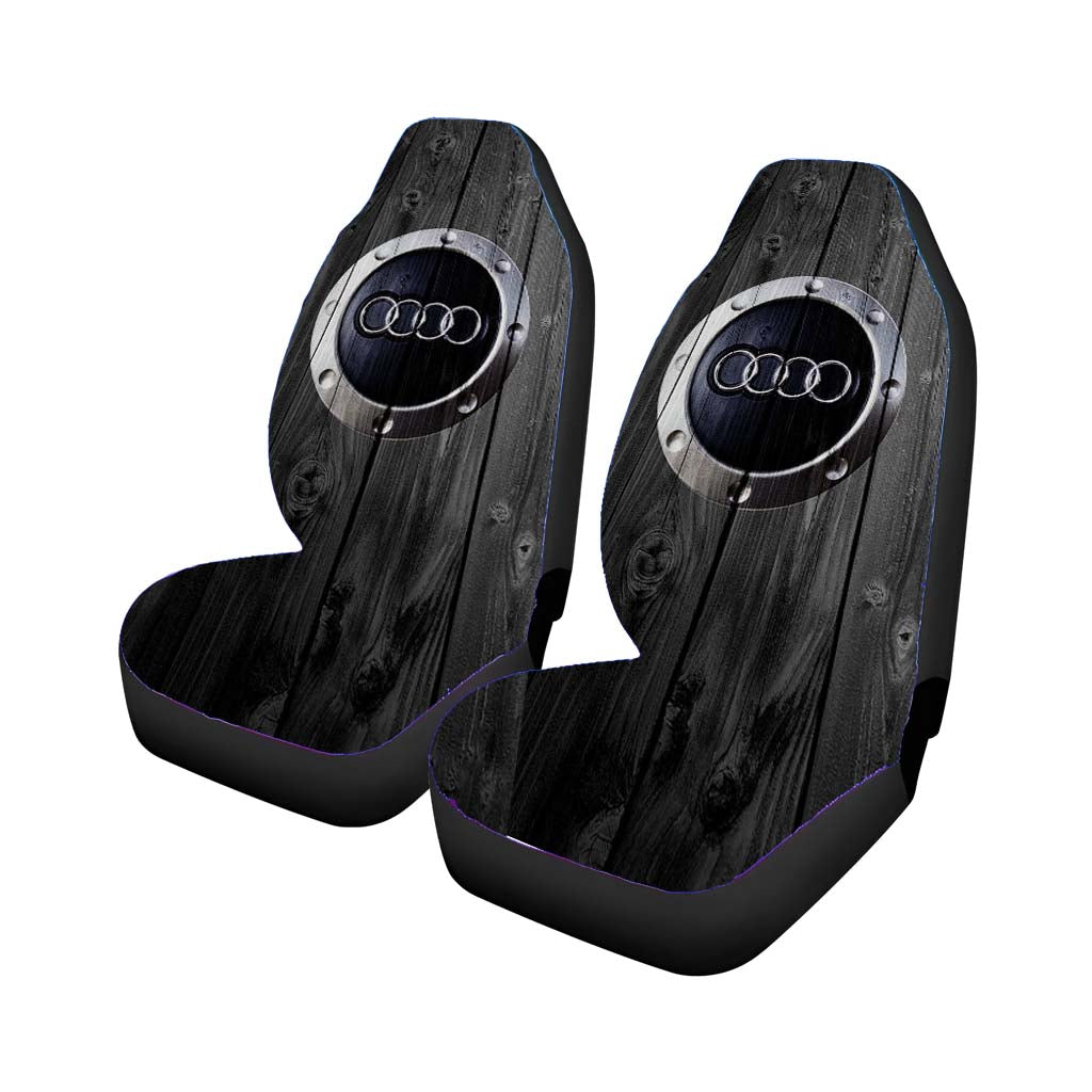 Audi Car Logo Dark Wood Wallpaper car Seat Covers