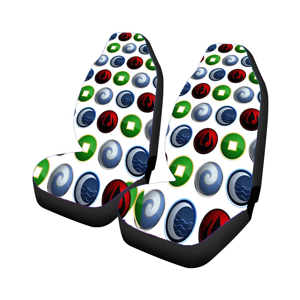 Avatar The Last Airbender Water Fire Earth Air Symbol Pattern car Seat Covers