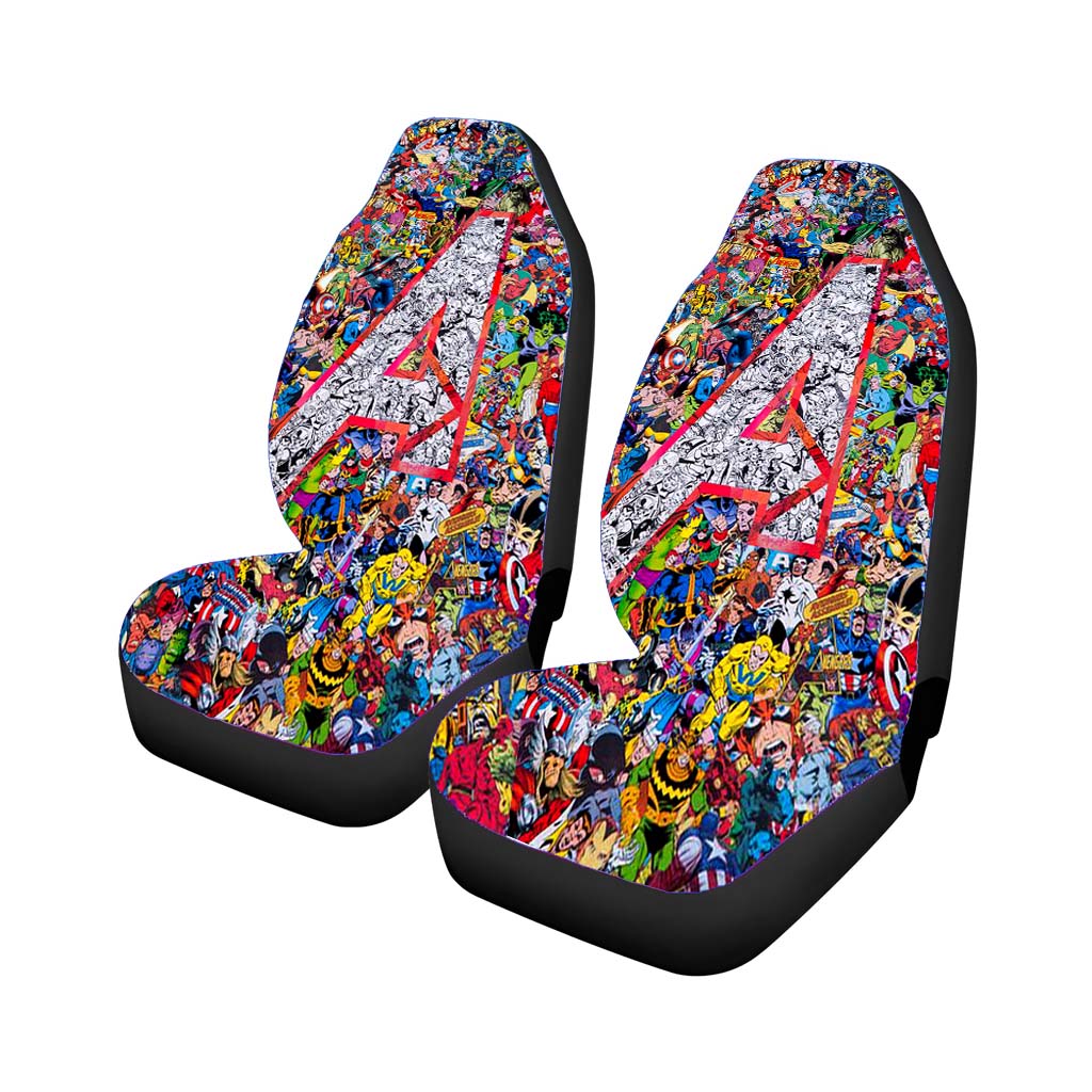 Avengers Characters Collage car Seat Covers