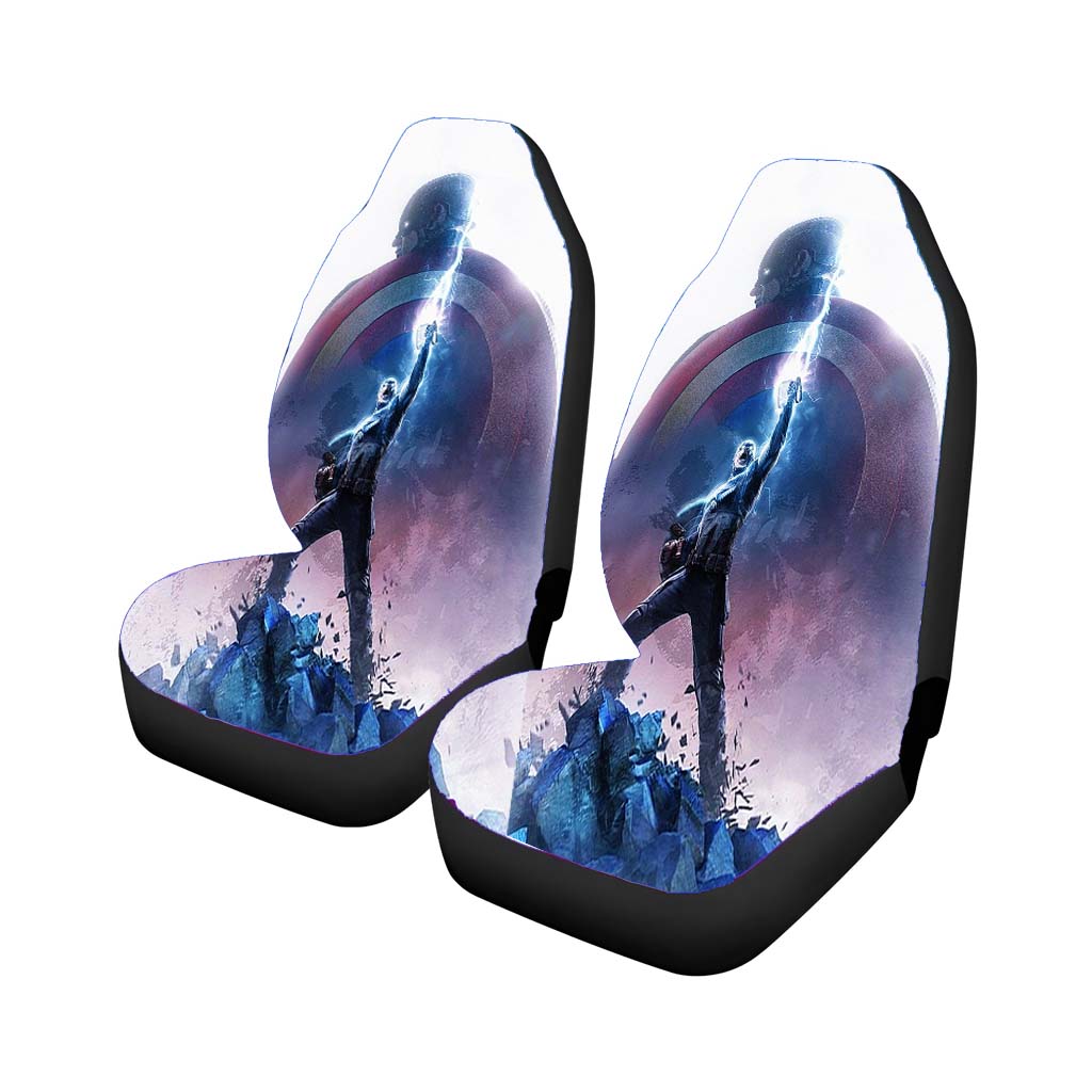 Avengers Endgame Captain America Thor Hammer Lightning car Seat Covers