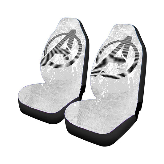 Avengers Logo Art Hero White Car Seat Covers