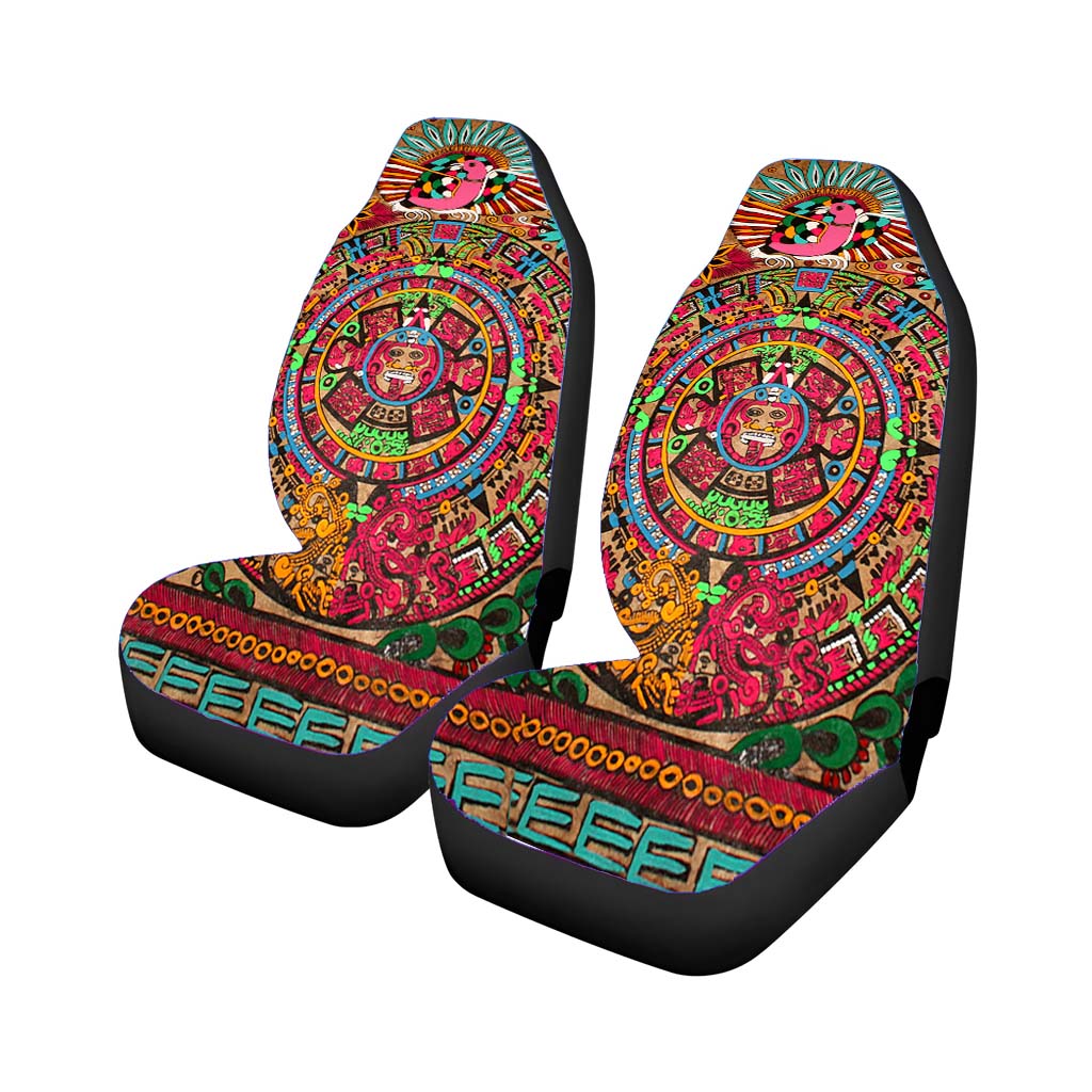 Aztec Calender Wood Texture car Seat Covers