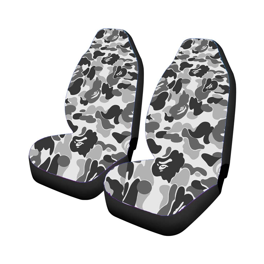 Bape Camo Grey car Seat Covers