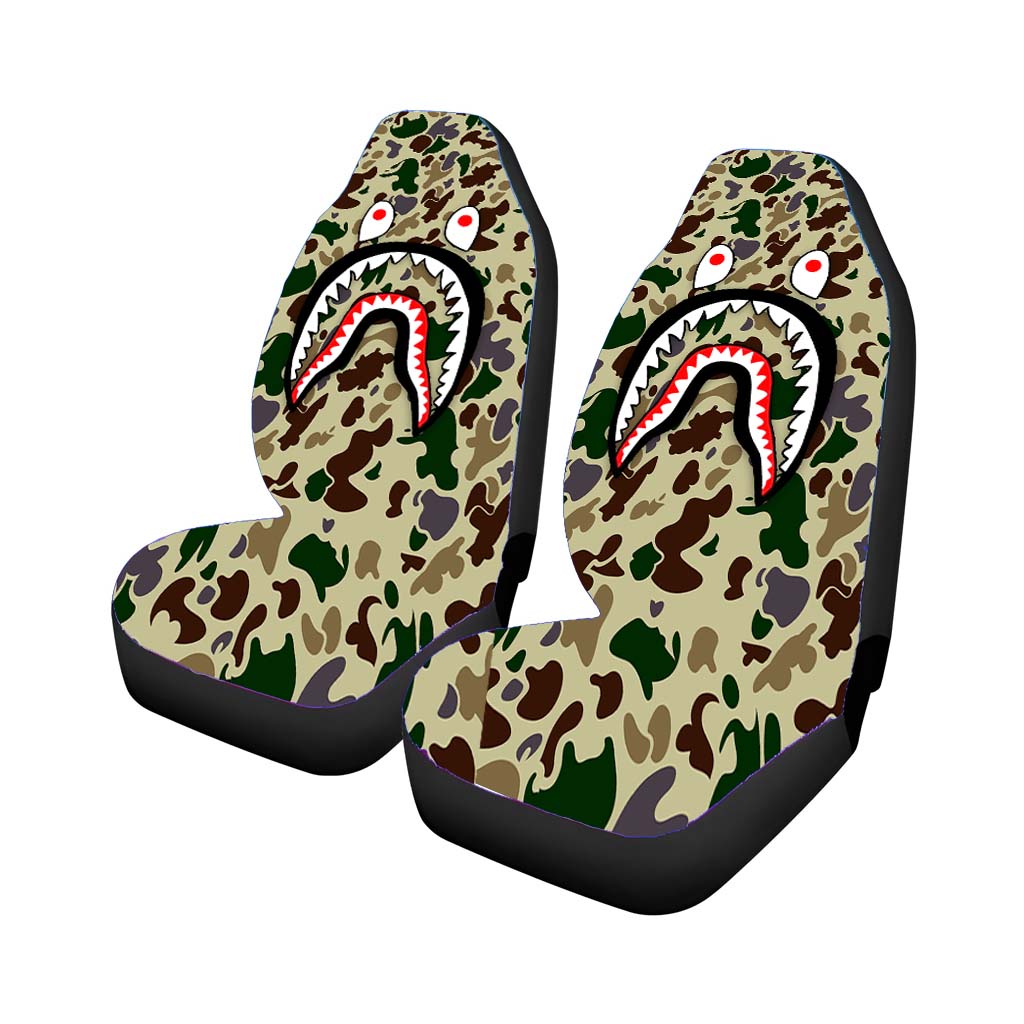 Bape Camo Shark car Seat Covers