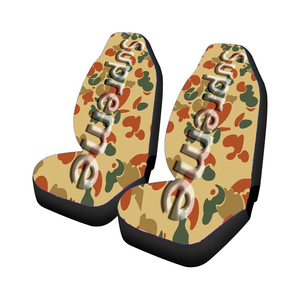 Bape Camo Shark Face Font White car Seat Covers