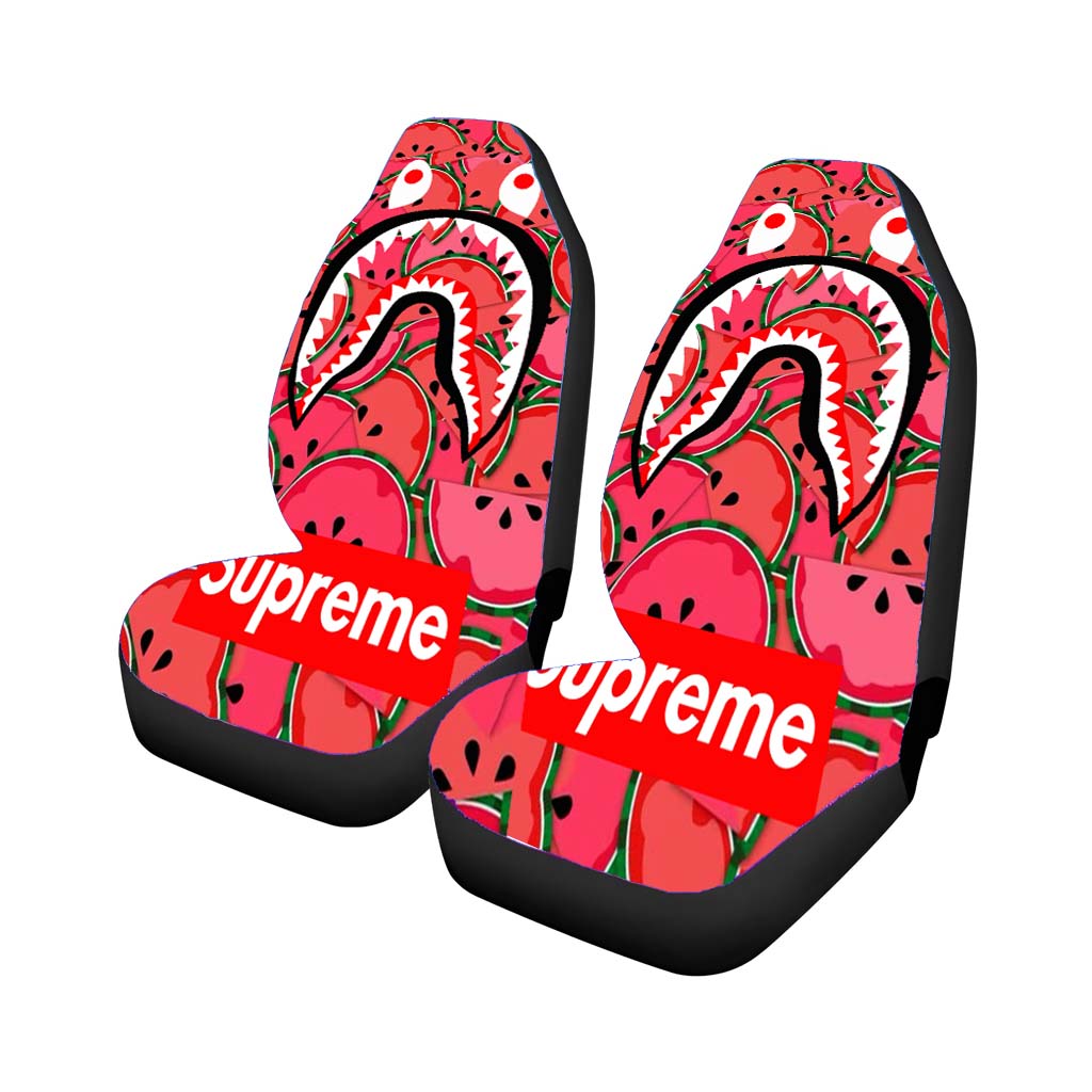 Bape Camo Shark Face Wattermellon car Seat Covers