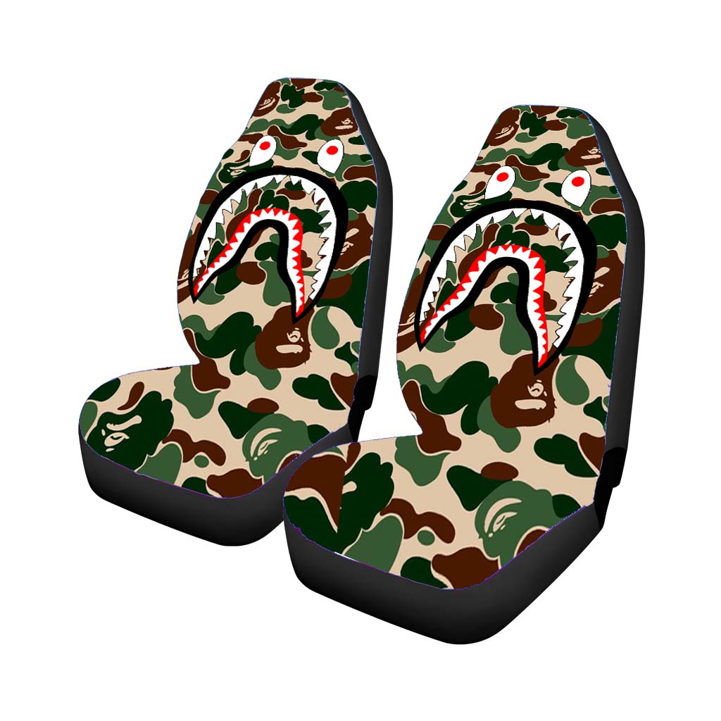 Bape Camo Shark Green car Seat Covers