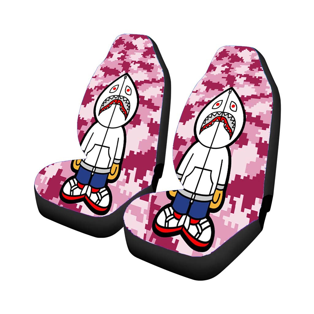 Bape Hoodie Camouflage 8 Bit Pink Background car Seat Covers