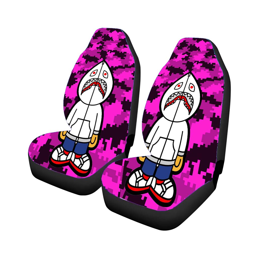Bape Hoodie Camouflage 8 Bit Purple Background car Seat Covers