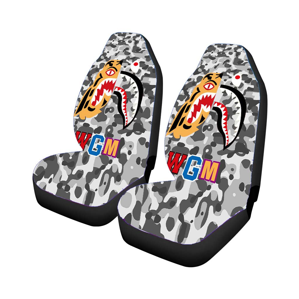 Bape Tiger Shark Grey car Seat Covers