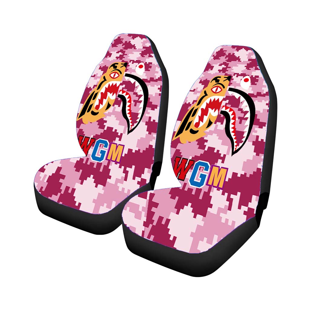 Bape Tiger Shark Pink 8 Bit car Seat Covers