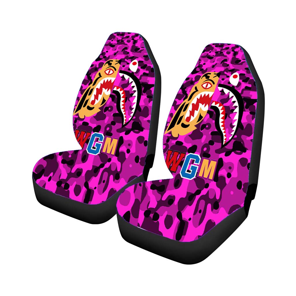 Bape Tiger Shark Purple car Seat Covers