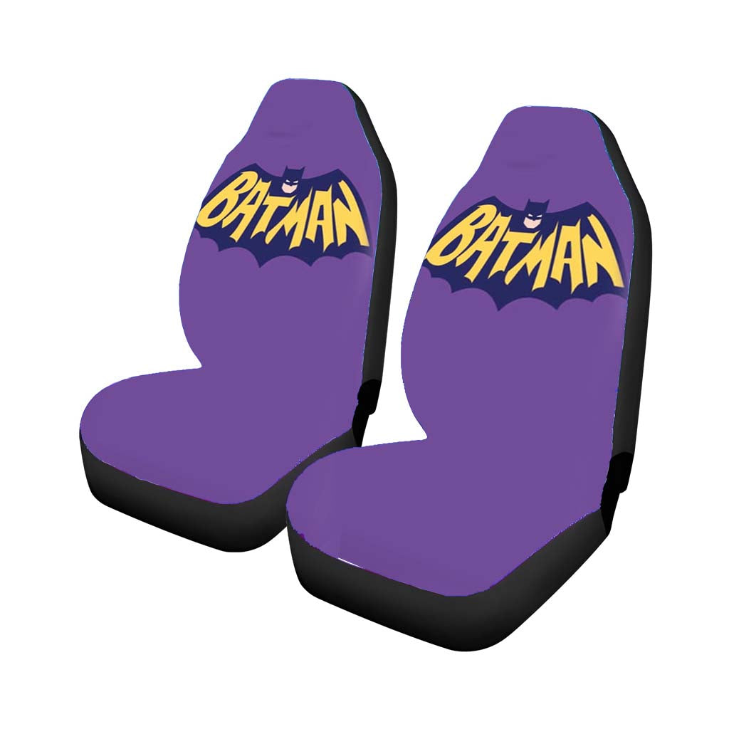 Bat Superhero Purple Logo car Seat Covers