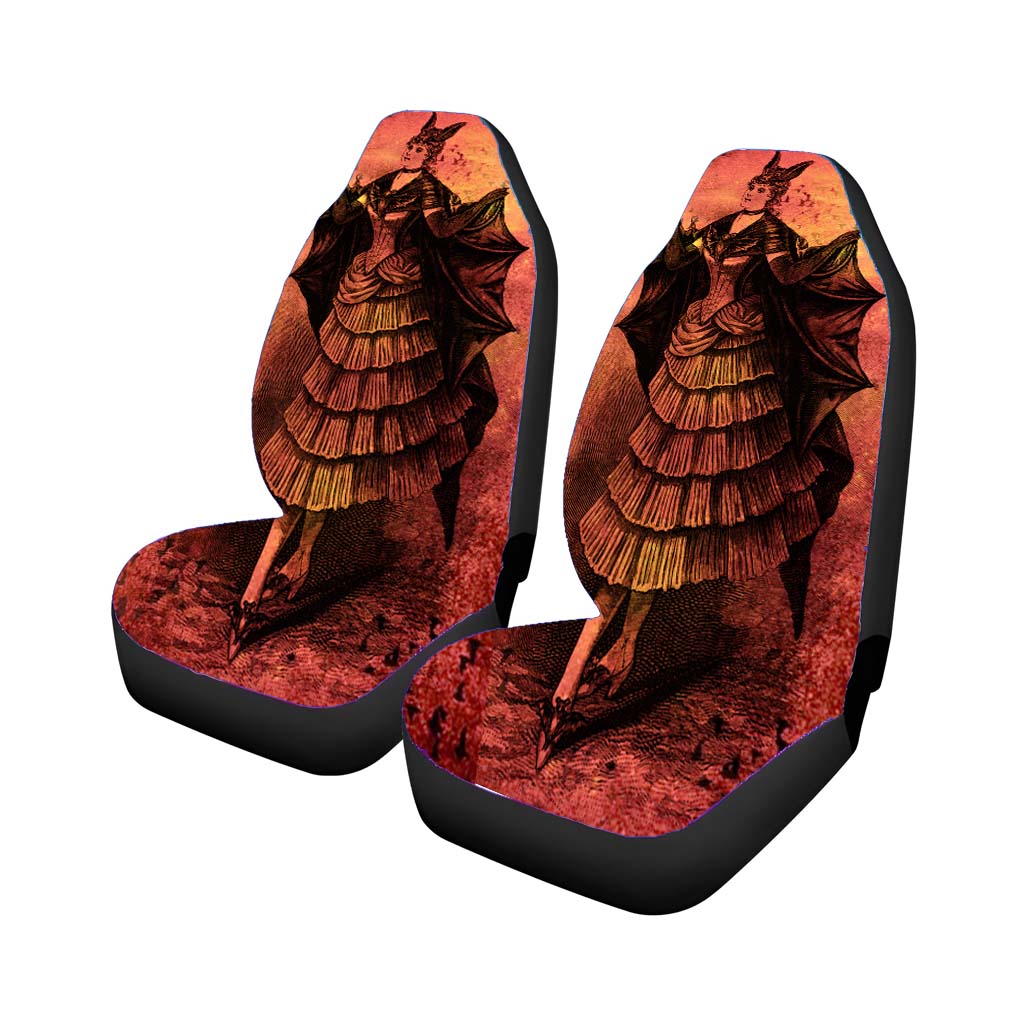 Batgirl Batman Red Painting car Seat Covers