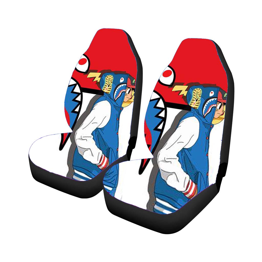 Bathing Ape Bape Shark Ash Ketchum And Pokemon car Seat Covers