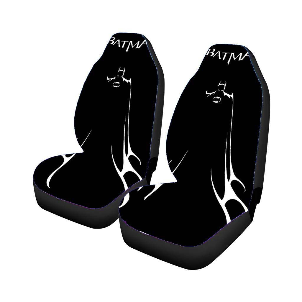 Batman Silhouette Font White car Seat Covers