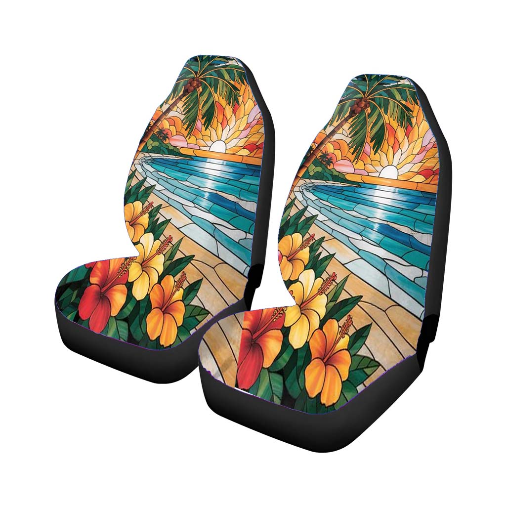 Beach Scene Tropical Palm Tree car Seat Covers