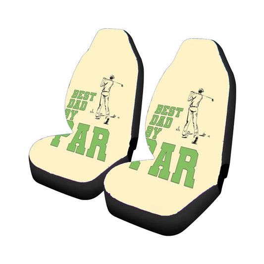 Best Dad By Par - Fathers Day Universal Fit Car Seat Covers