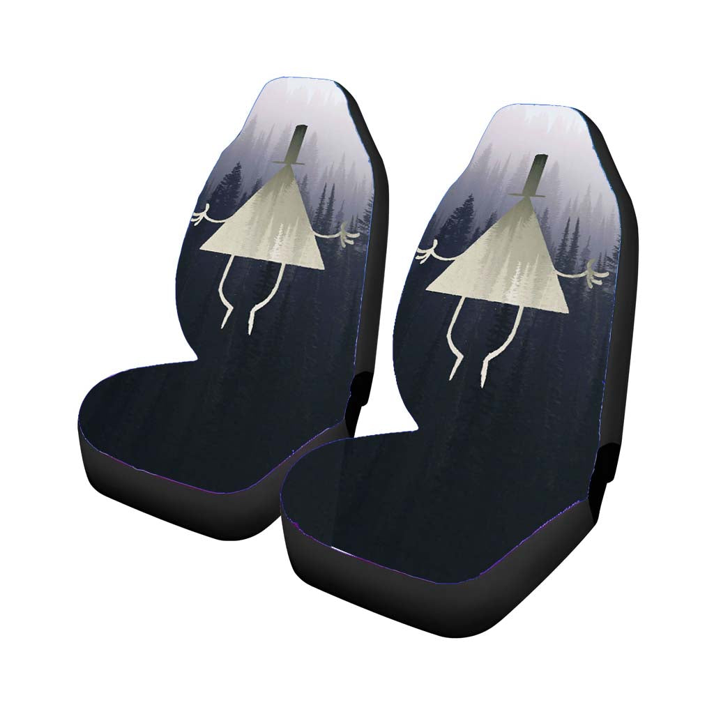 Bill Cipher Wheel Gravity Falls Forest Silhouette car Seat Covers