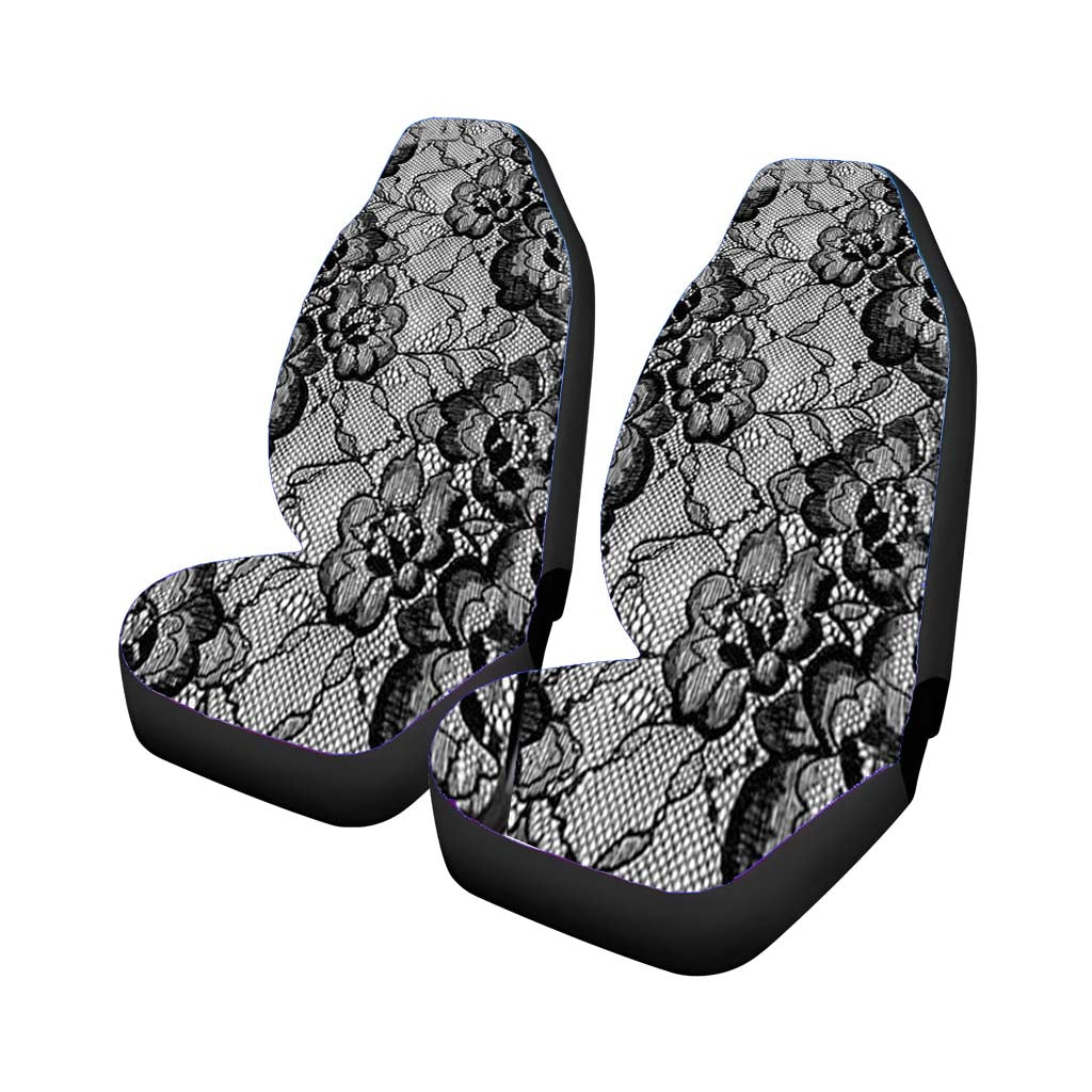 Black & White Floral Lace car Seat Covers